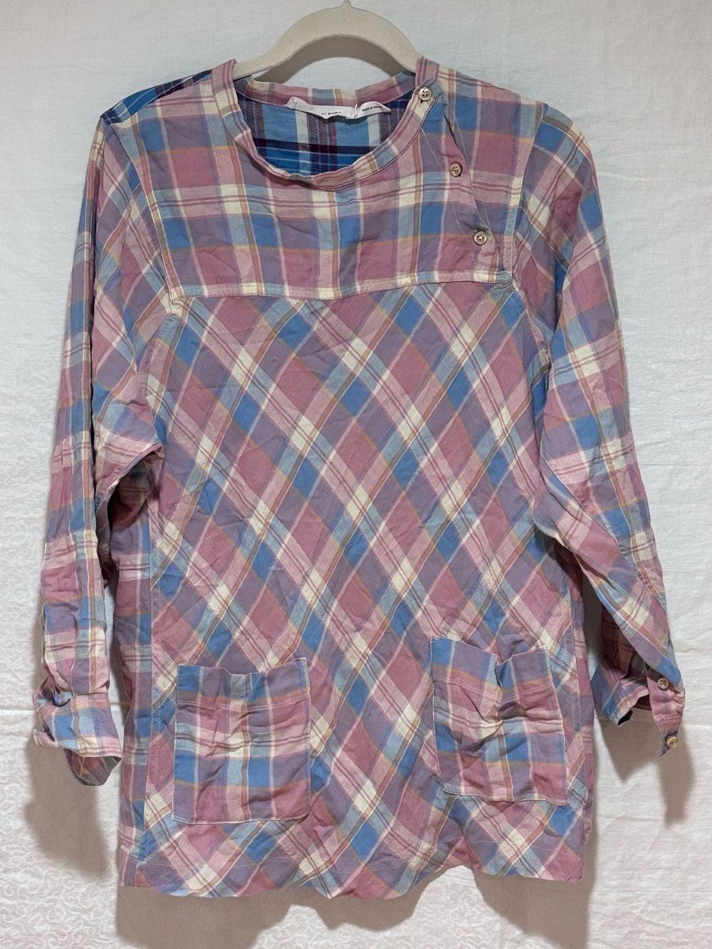 Isabel Marant Étoile Plaid Button Detail Top Size 36
